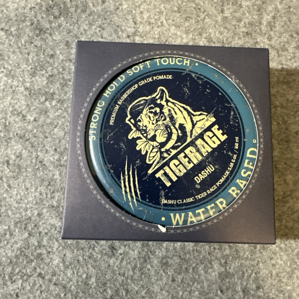 DASHU Classic Tiger Rage Pomade Water Based 5.68oz Strong Hold & Soft New Sealed